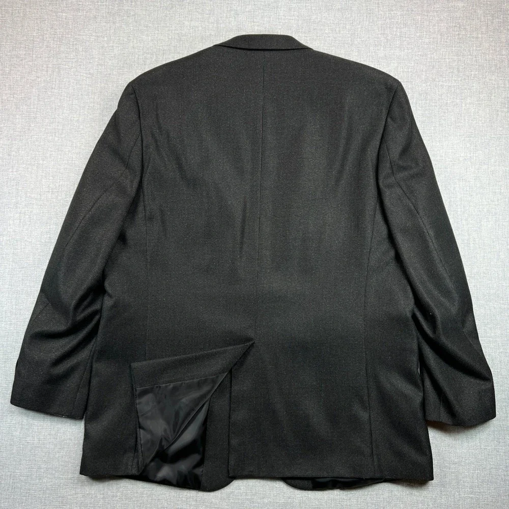 Chaps Charcoal Sport Coat Blazer Men 48L Dark Gray Classic Tailored‎ Office
